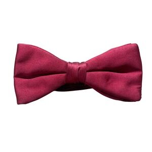 Ferrell Reed Vintage Bow Tie Mens Burgundy Adjustable Pre-Tied Formal Accessory